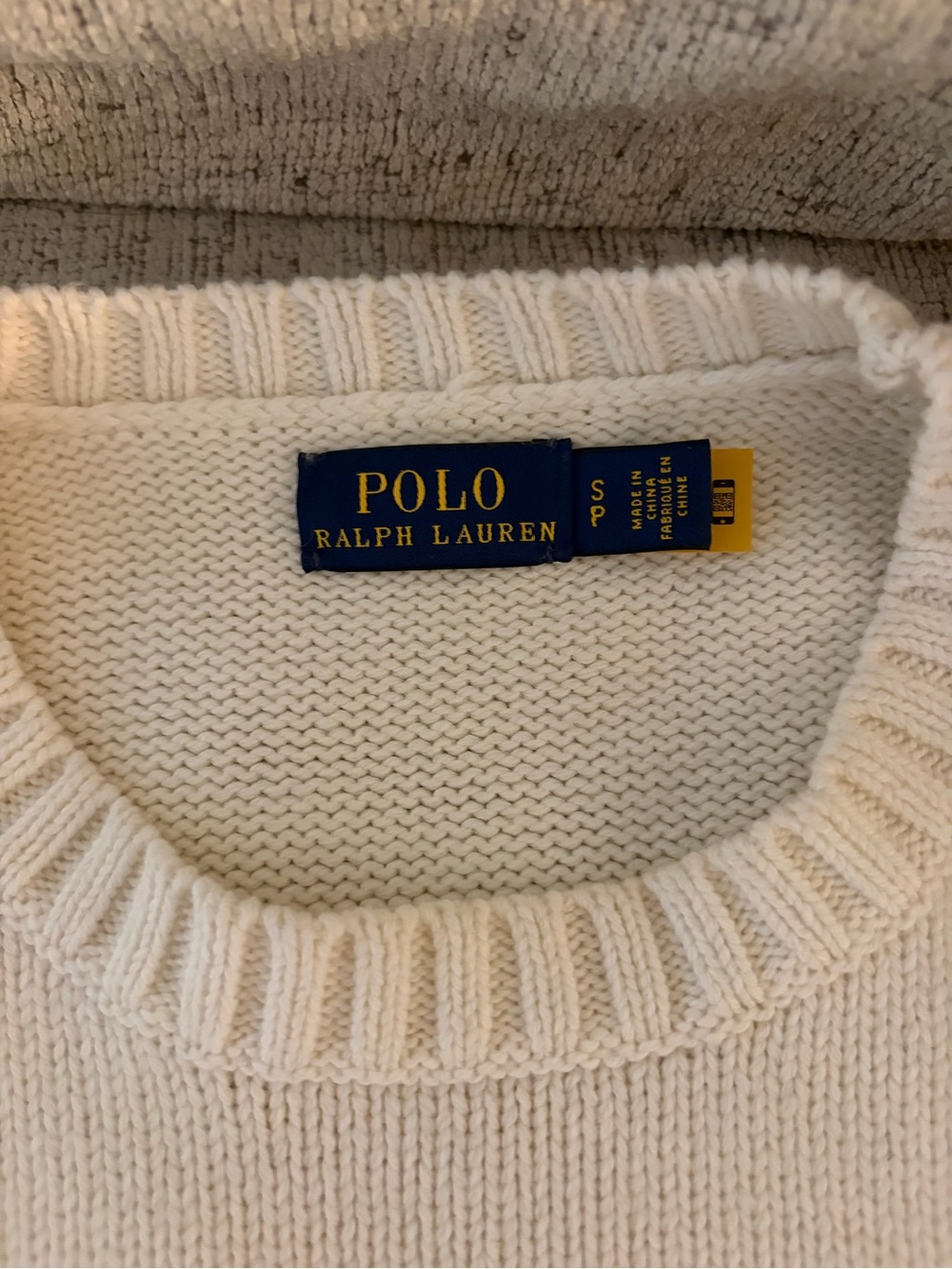 Ralph Lauren Cream Crewneck Sweater with Polo Bear and Horse Motif - Picture 3 of 4